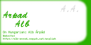 arpad alb business card
